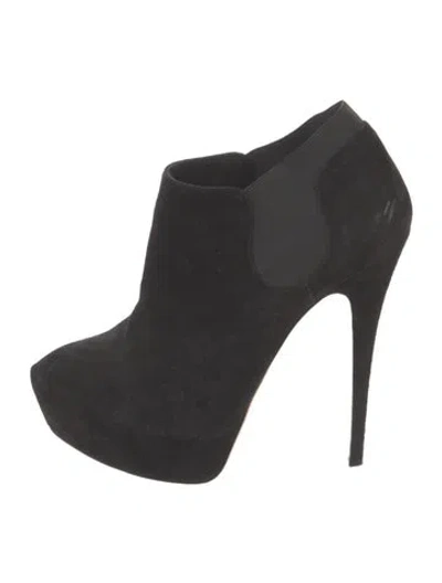 Pre-owned Casadei Suede Boots In Black
