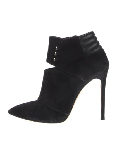 Pre-owned Casadei Suede Boots In Black