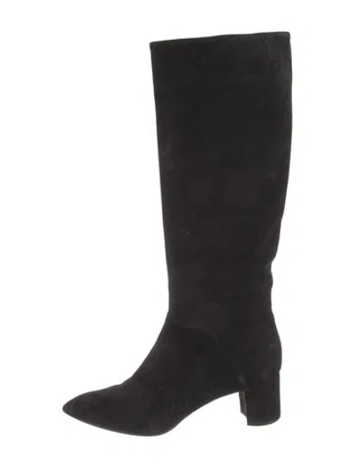 Pre-owned Casadei Suede Boots In Black