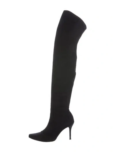 Pre-owned Casadei Suede Boots In Black
