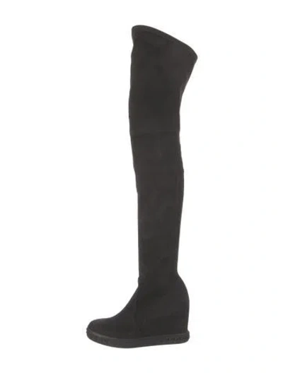 Pre-owned Casadei Suede Boots In Black