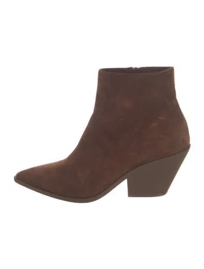 Pre-owned Casadei Suede Boots In Brown