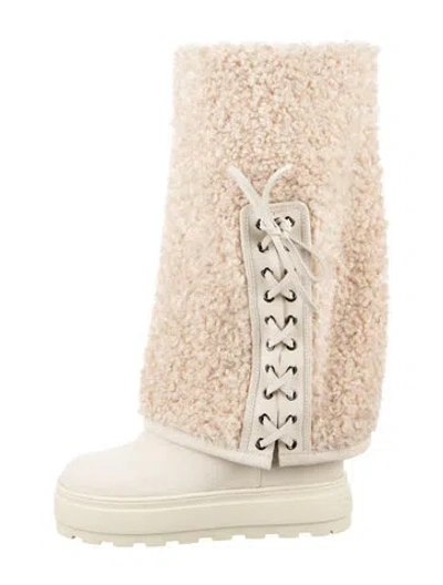 Pre-owned Casadei Suede Boots In Neutral