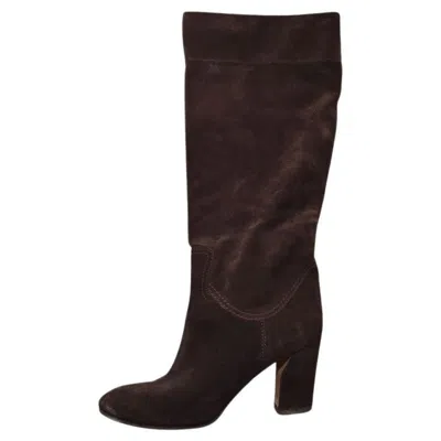 Pre-owned Casadei Suede Boots Size 39 In Black