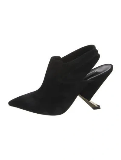 Pre-owned Casadei Suede Mules In Black