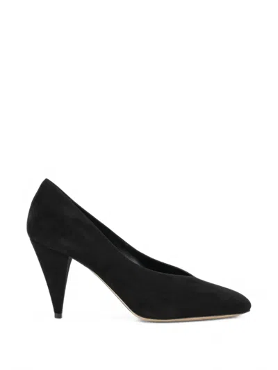 Casadei Pointed Toe Suede Pumps Slim Heel In Multi