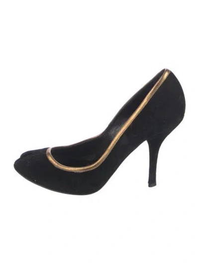 Pre-owned Casadei Suede Pumps In Black