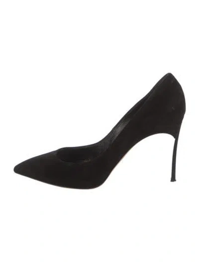 Pre-owned Casadei Suede Pumps In Black