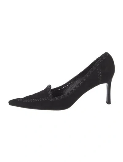 Pre-owned Casadei Suede Pumps In Black