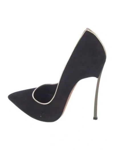 Pre-owned Casadei Suede Pumps In Blue