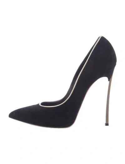 Pre-owned Casadei Suede Pumps In Blue