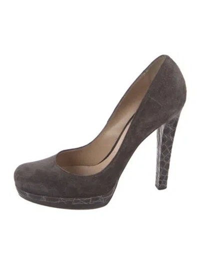 Pre-owned Casadei Suede Pumps In Brown