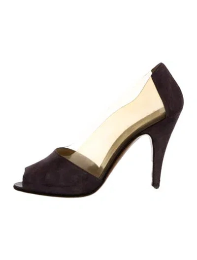 Pre-owned Casadei Suede Pumps In Multi