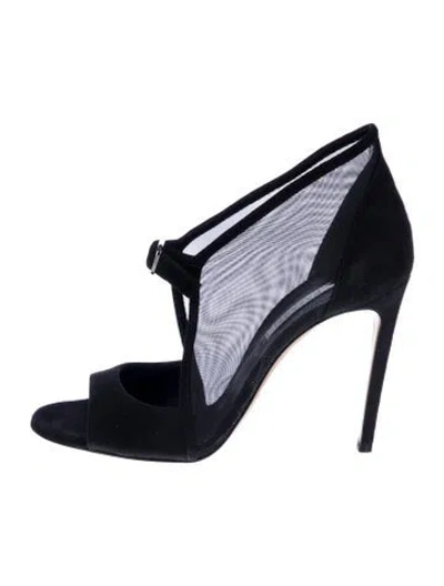 Pre-owned Casadei Suede Sandals In Blue