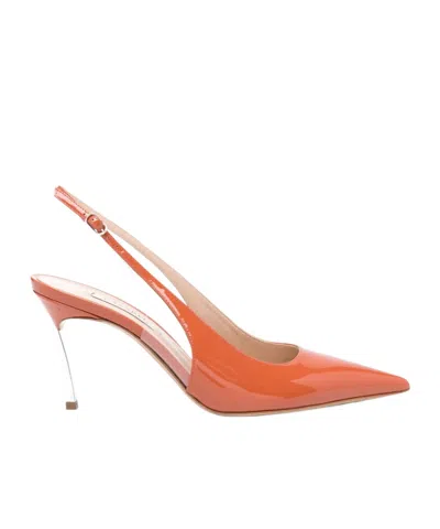 Casadei Superblade 80mm Patent Leather Pumps In Red