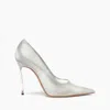Casadei Sharp Pointed Toe Pump In Silver