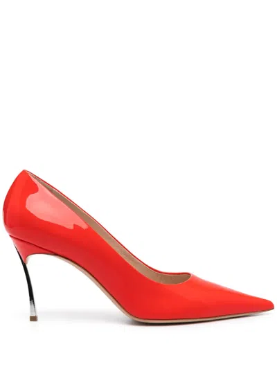 Casadei Superblade Jolly 80mm Pumps In Orange