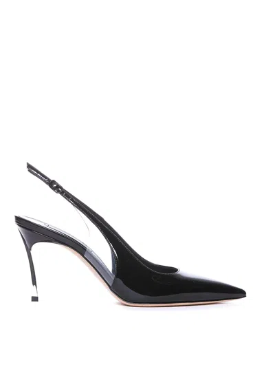 Casadei Superblade Jolly Slingback In Black