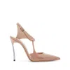 Casadei Superblade Melody Patent Leather - Woman Pumps And Slingback Sandstone 38 In Sandstone