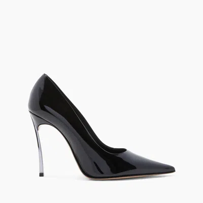 CASADEI CASADEI SUPERBLADE PATENT LEATHER - WOMAN PUMPS AND SLINGBACK BLACK 40