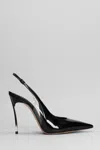 Casadei Superblade Slingback Patent Leather - Woman Pumps Black 38 In Black