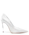 Casadei Woman Pumps Silver Size 7.5 Textile Fibers In Silver