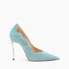 Casadei Superblade Suede Pumps - Woman Pumps And Slingback Blue Troll 43