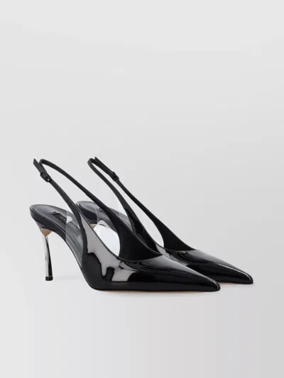 Casadei Supreme Blade Pumps With Metallic Heel In Black