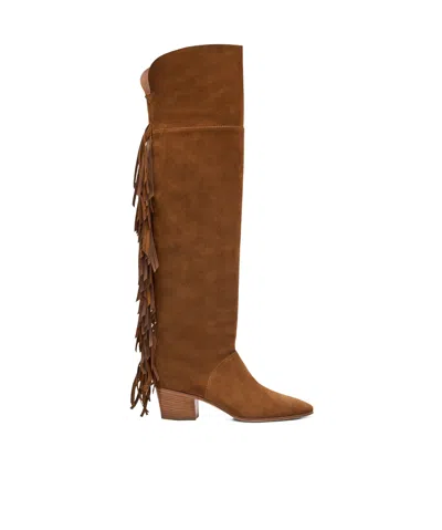 Casadei Tassel Boots In Brown