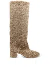 Casadei Textured Boots In Neutral