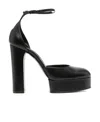 Casadei Black Patent Leather Pumps With Platform In Black