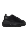 Casadei Low Top Platform Sneakers In Black