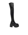 Casadei Thigh-high Platform Boots In Black
