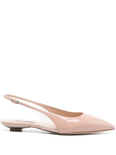 Casadei Tiffany Ballerinas In Neutrals