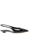 Casadei 'miniblade Tiffany' Black Slingback Ballet Shoes In Patent Leather Woman In Black
