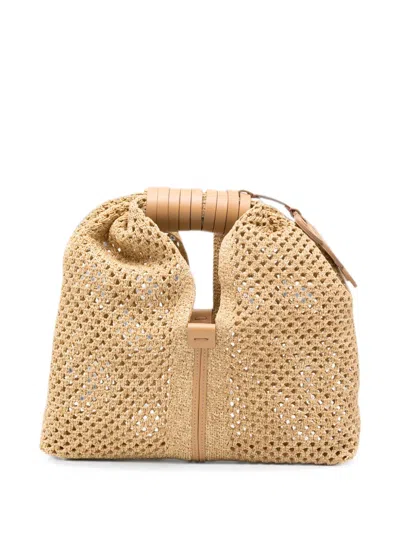 Casadei Top-handle Tote Bag In Neutral