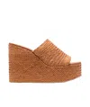 Casadei Twiga Platform Wedge Sandals In Brown