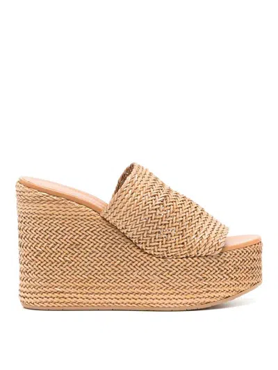 CASADEI TWIGA WOVEN SABOT WITH WEDGE