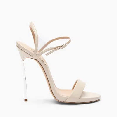 Casadei V Celebrity Heeled Sandals In Neutral