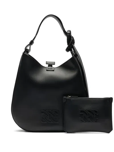 Casadei Vandome Schultertasche Mit Knoten In Black
