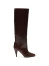 Casadei Venus Basilisco Python-print Boots In Brown