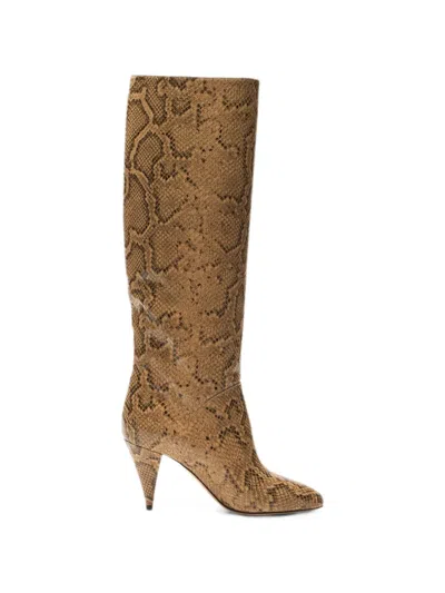Casadei Venus Basilisco Python-print Boots In Multi