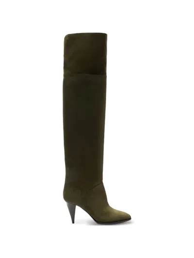 Casadei Venus Nomad Over-the-knee Boots In Green