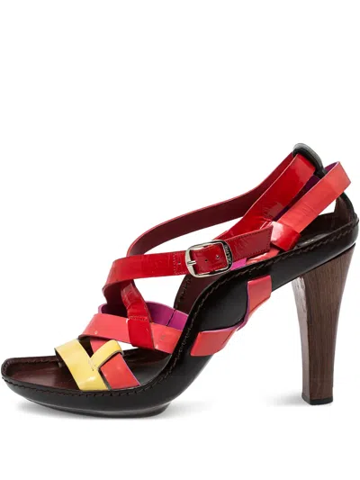 Pre-owned Casadei Vintage 105mm Colour-block Sandals