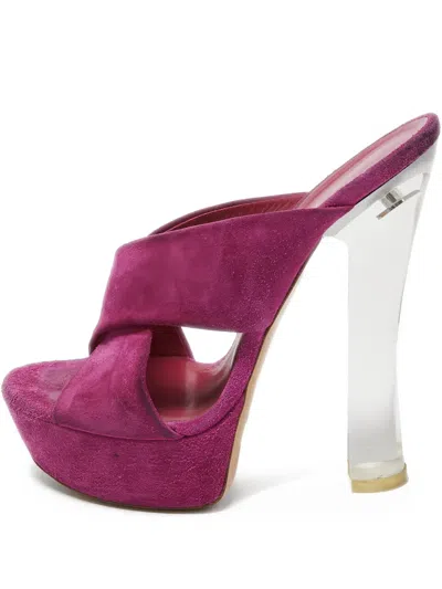 Pre-owned Casadei Vintage 140mm Platform Cross-strap Sandals
