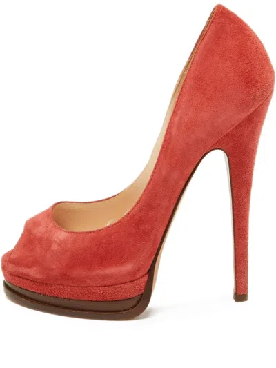 Pre-owned Casadei Vintage 145mm Daisy Peep-toe Pumps