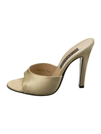 Pre-owned Casadei Vintage 1990's Slides In Gold