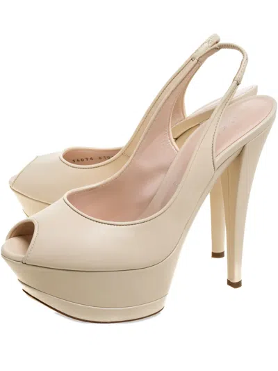Pre-owned Casadei Vintage 2024 140mm Platform Sandals In Neutral