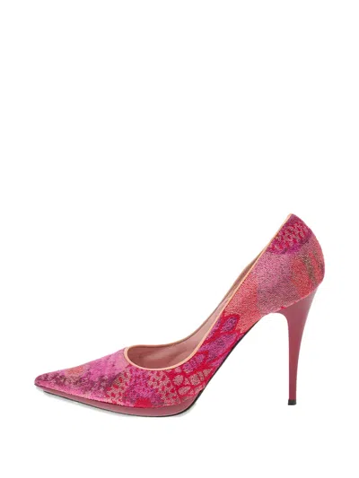 Pre-owned Casadei Vintage Pointed-toe Heeled Pumps In Pink
