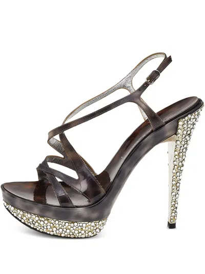 Pre-owned Casadei Vintage  130mm Embellished Sandals